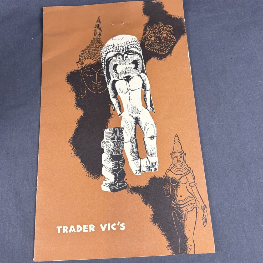 1962 Trader Vic's San Francisco Menu: Vintage Tiki Memorabilia, Large Format